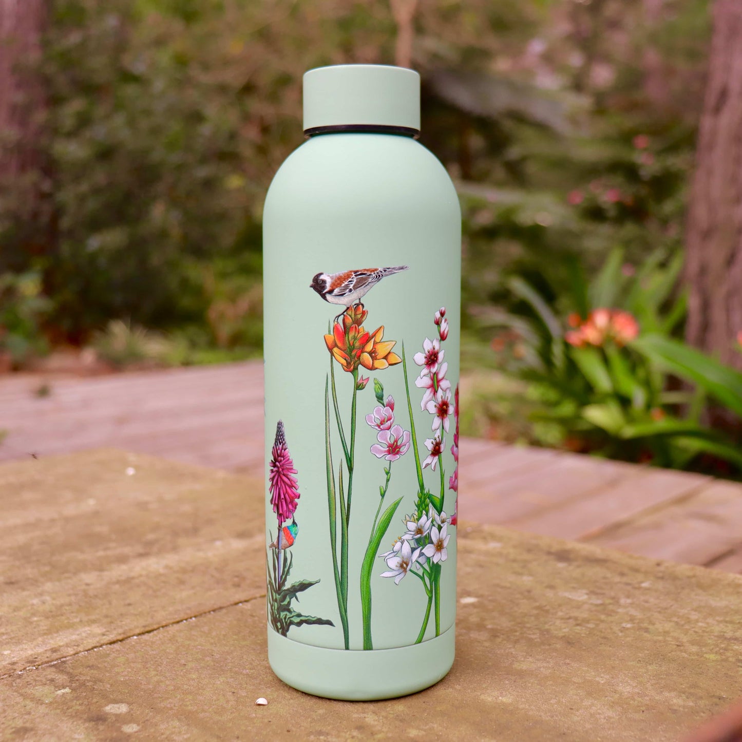 Cape bulbs and birds flask 8