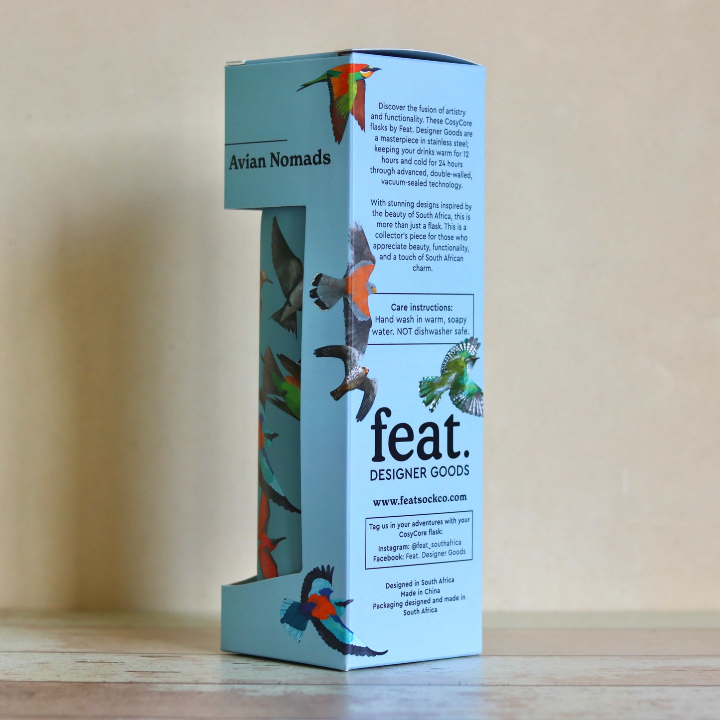 Avian Nomads CosyCore Flask 500ml | South African Migratory Birds