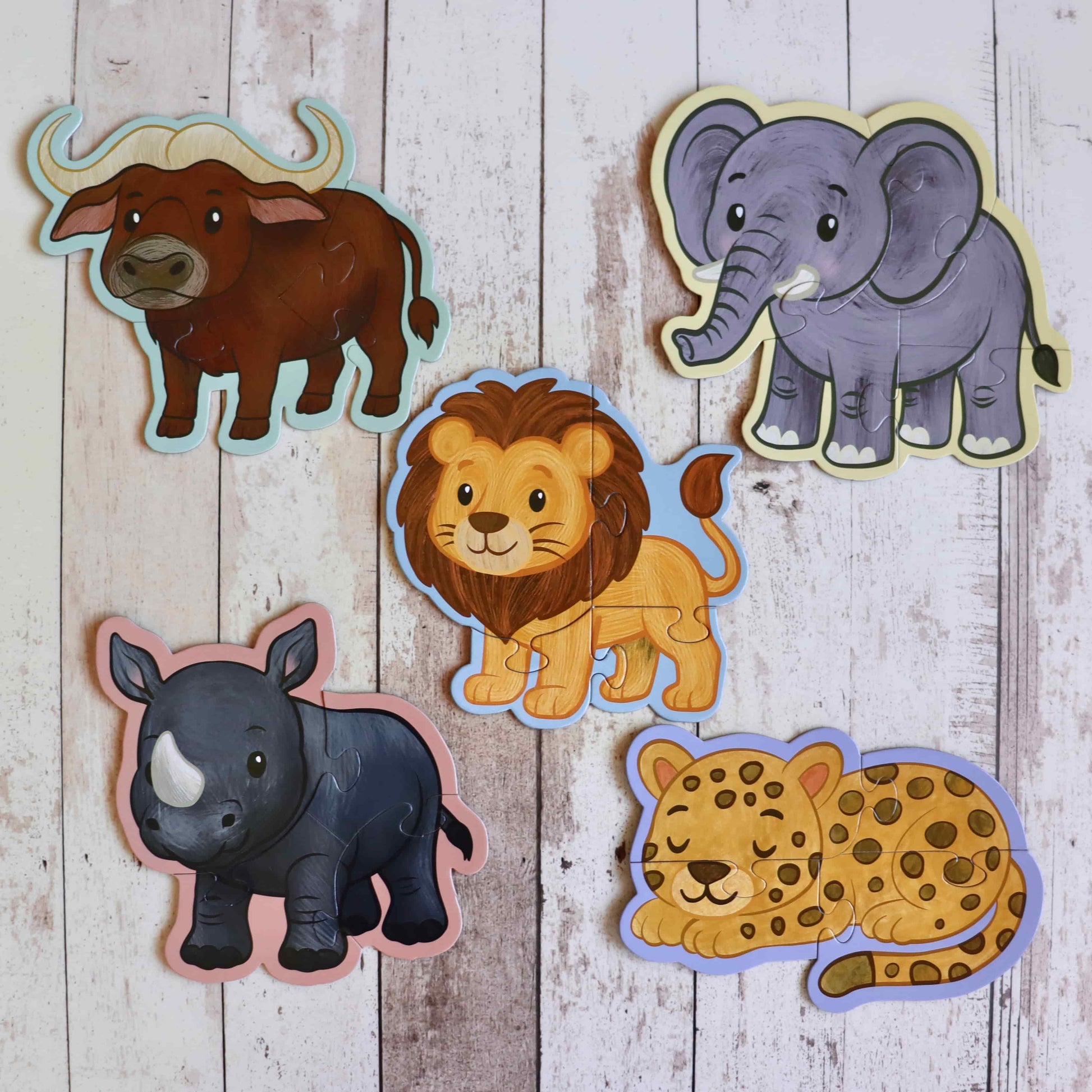 The Big Five Animal Puzzles for kids 12