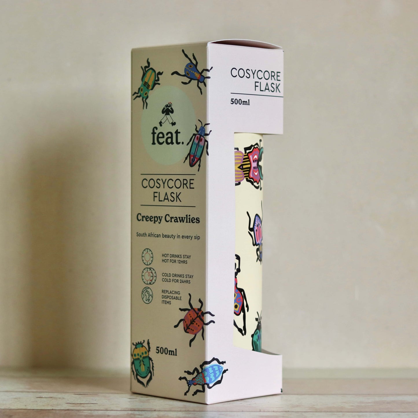 Creepy Crawlies CosyCore Flask 500ml | Bugs and Insects Bottle