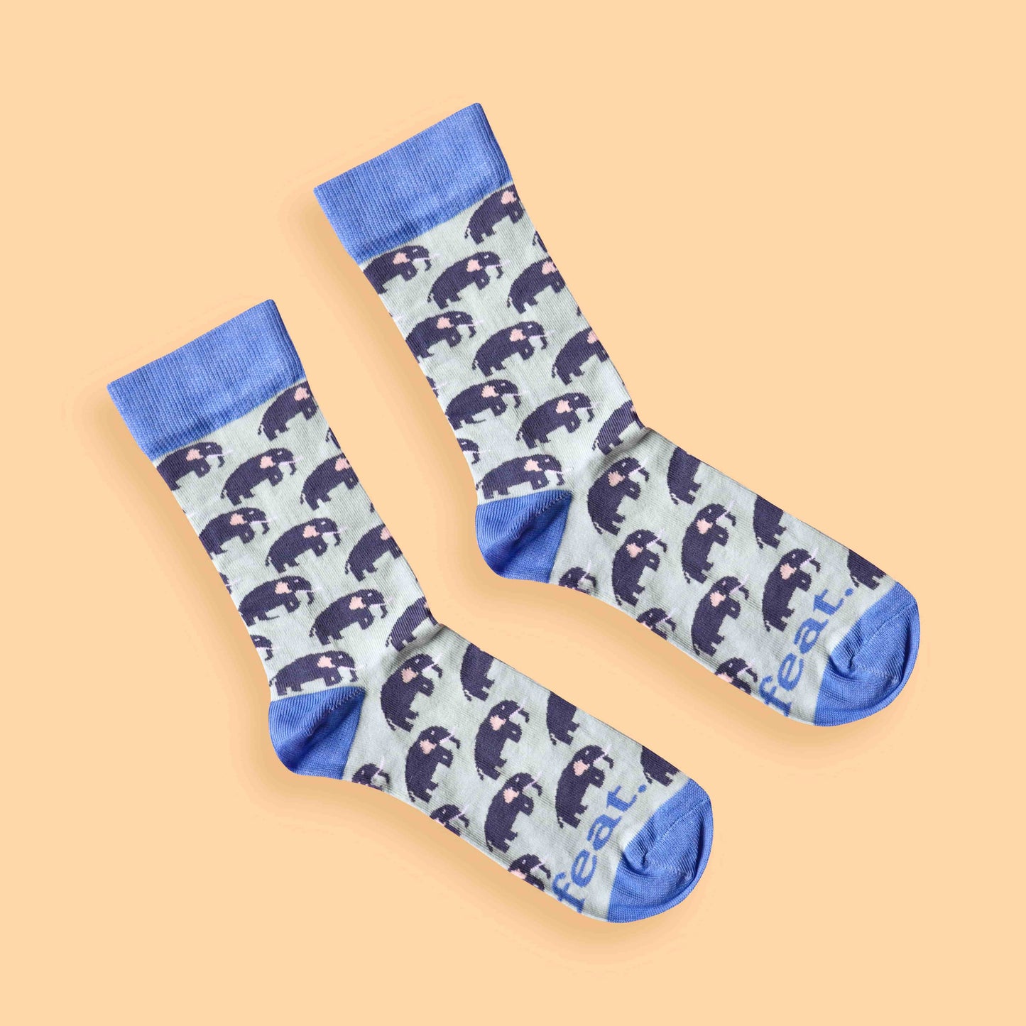 Men’s Elephants on Repeat socks | African Elephant socks