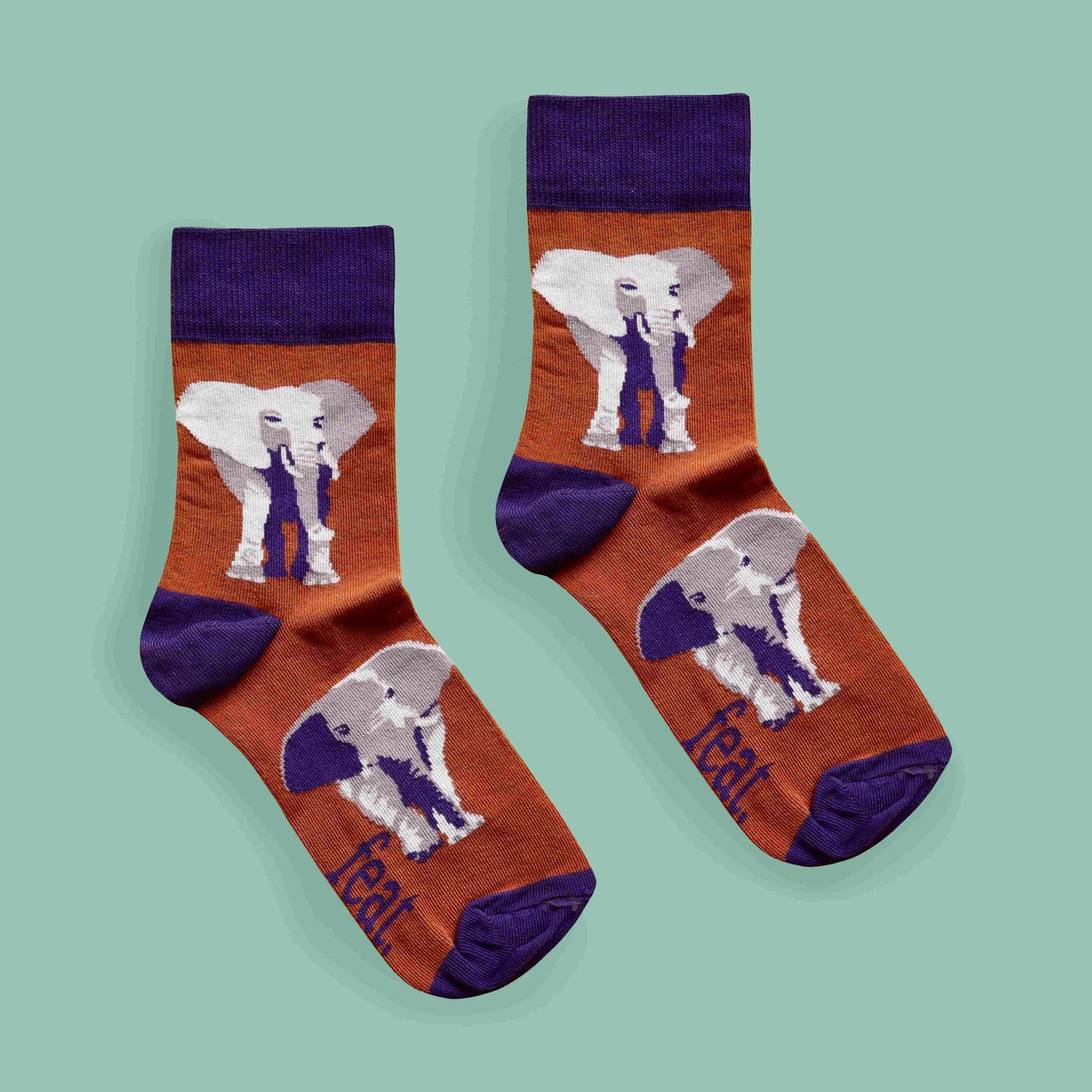 Men’s Rust Elephant socks