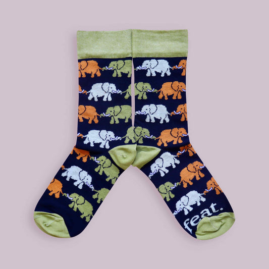 Ladies’ Elephant Train socks | African Elephant socks