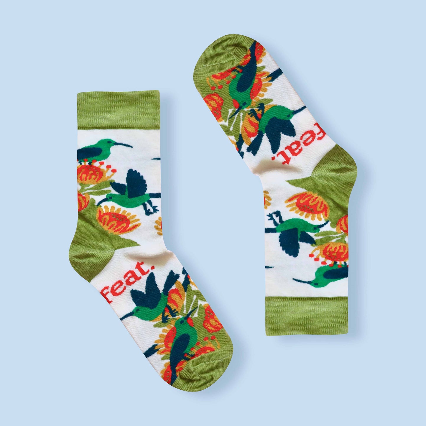 Women’s Malachite Sunbird socks | Designer socks inspired by birds of South Africa