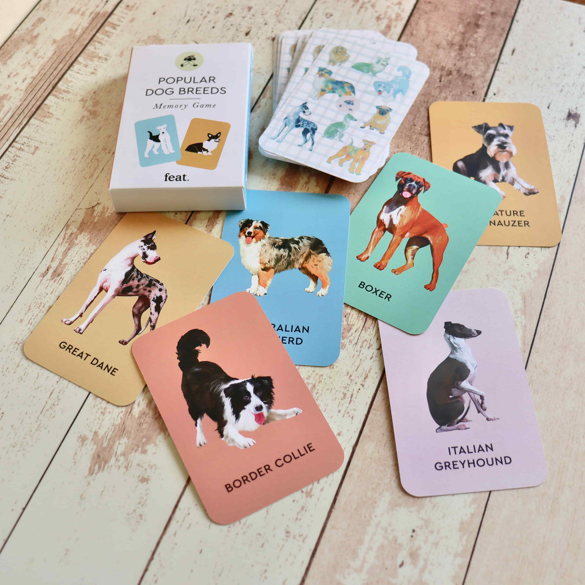 Popular Dog Breeds Memory Game | Memory Match cards – Feat. Designer Goods