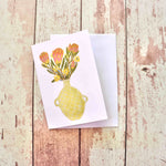 Protea Flower Vase Greeting Card