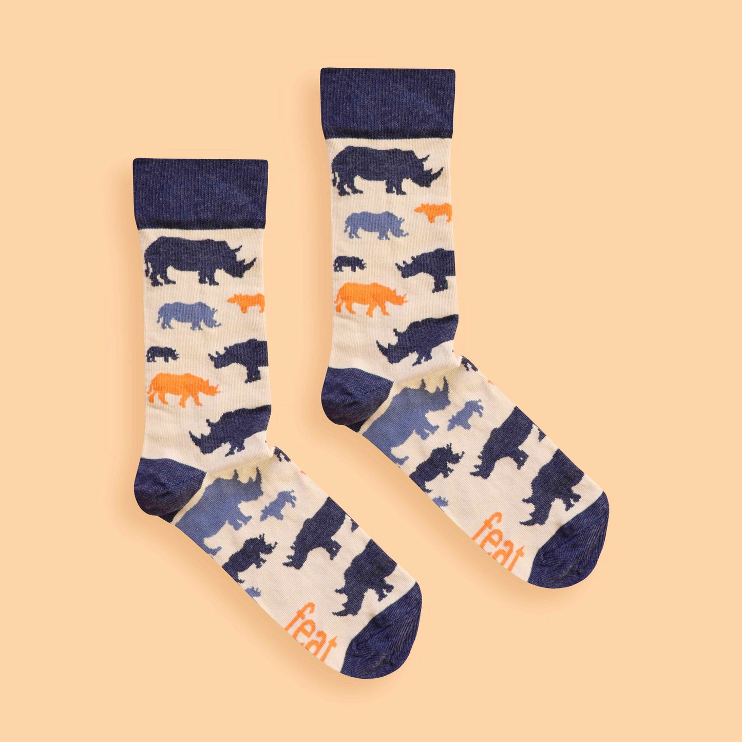 Men’s Denim and Clay Rhino socks