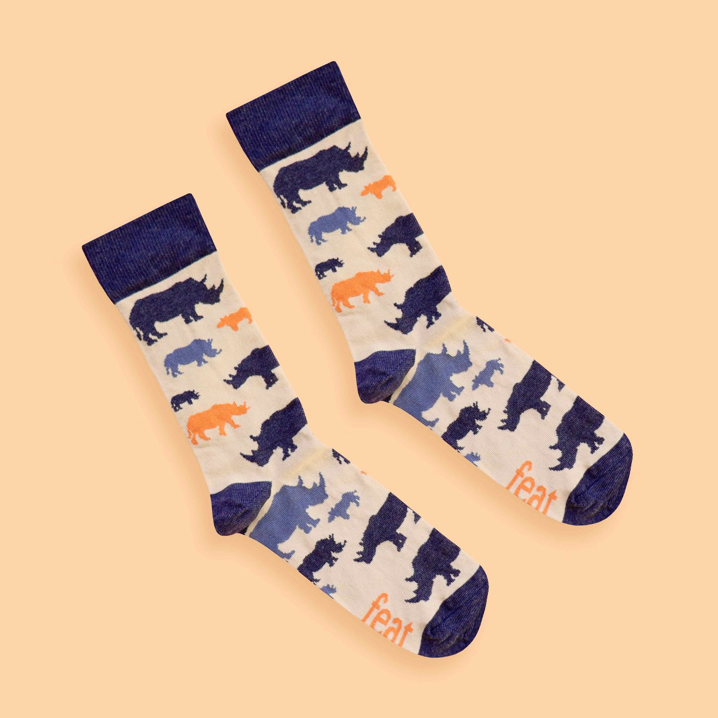 Men’s Denim and Clay Rhino socks