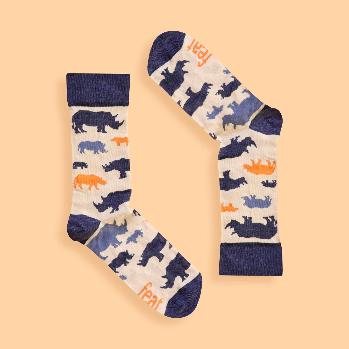 Men’s Denim and Clay Rhino socks