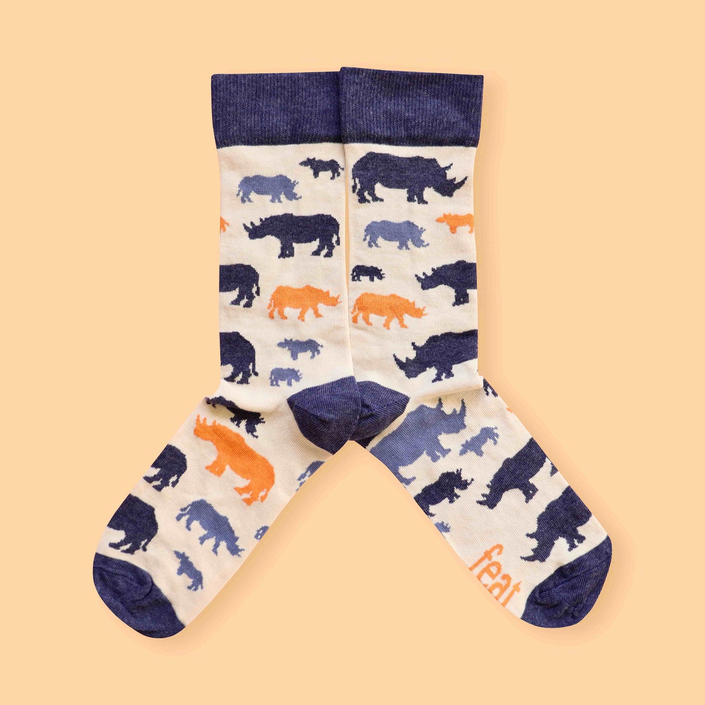 Men’s Denim and Clay Rhino socks