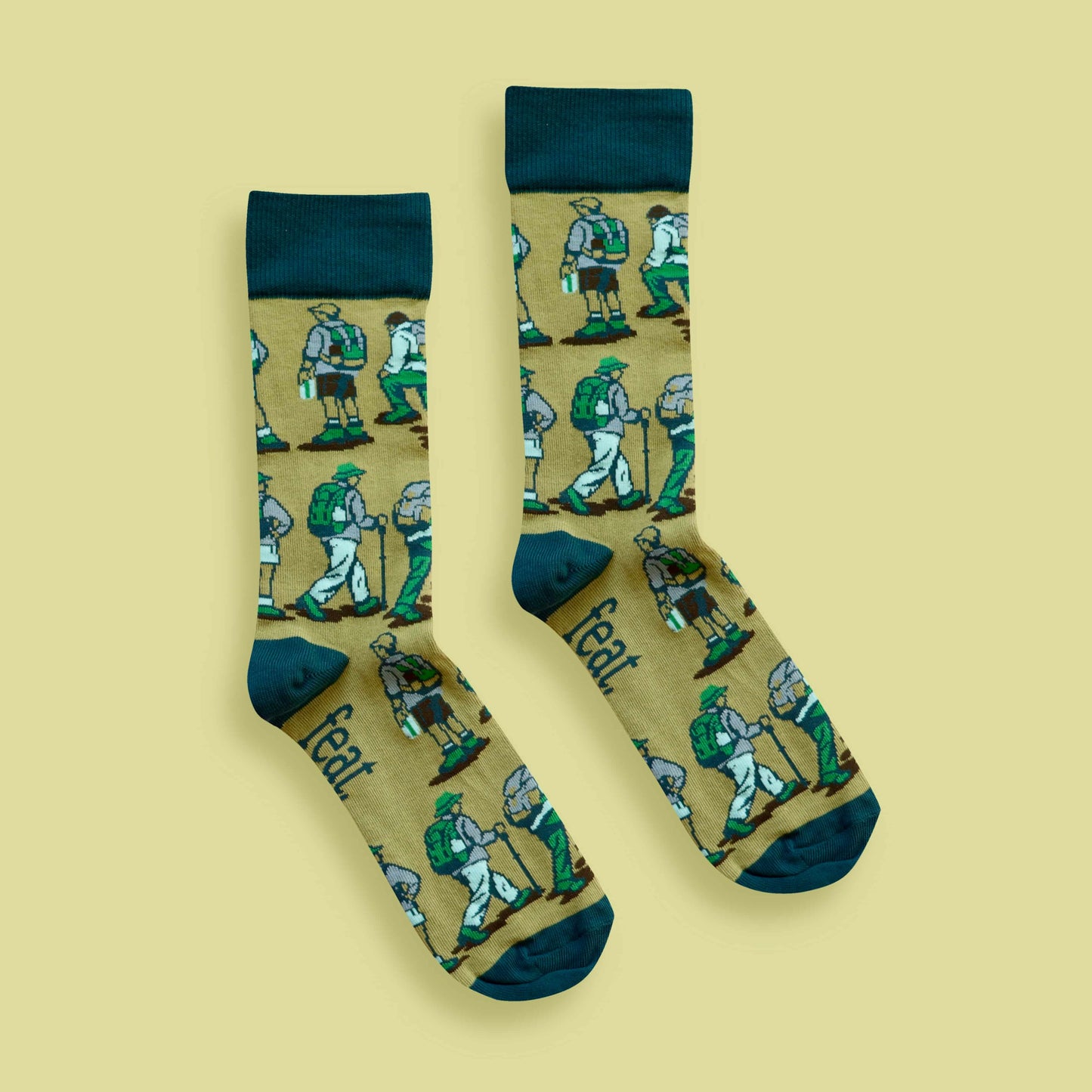 Men’s ‘Take a Hike’ socks | Designer Hikers Pattern socks