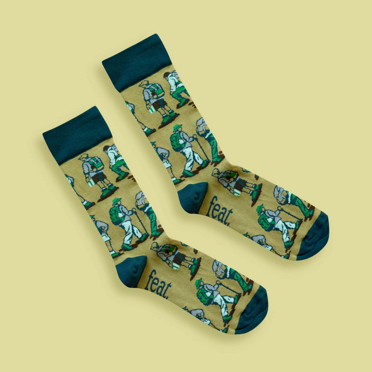 Men’s ‘Take a Hike’ socks | Designer Hikers Pattern socks