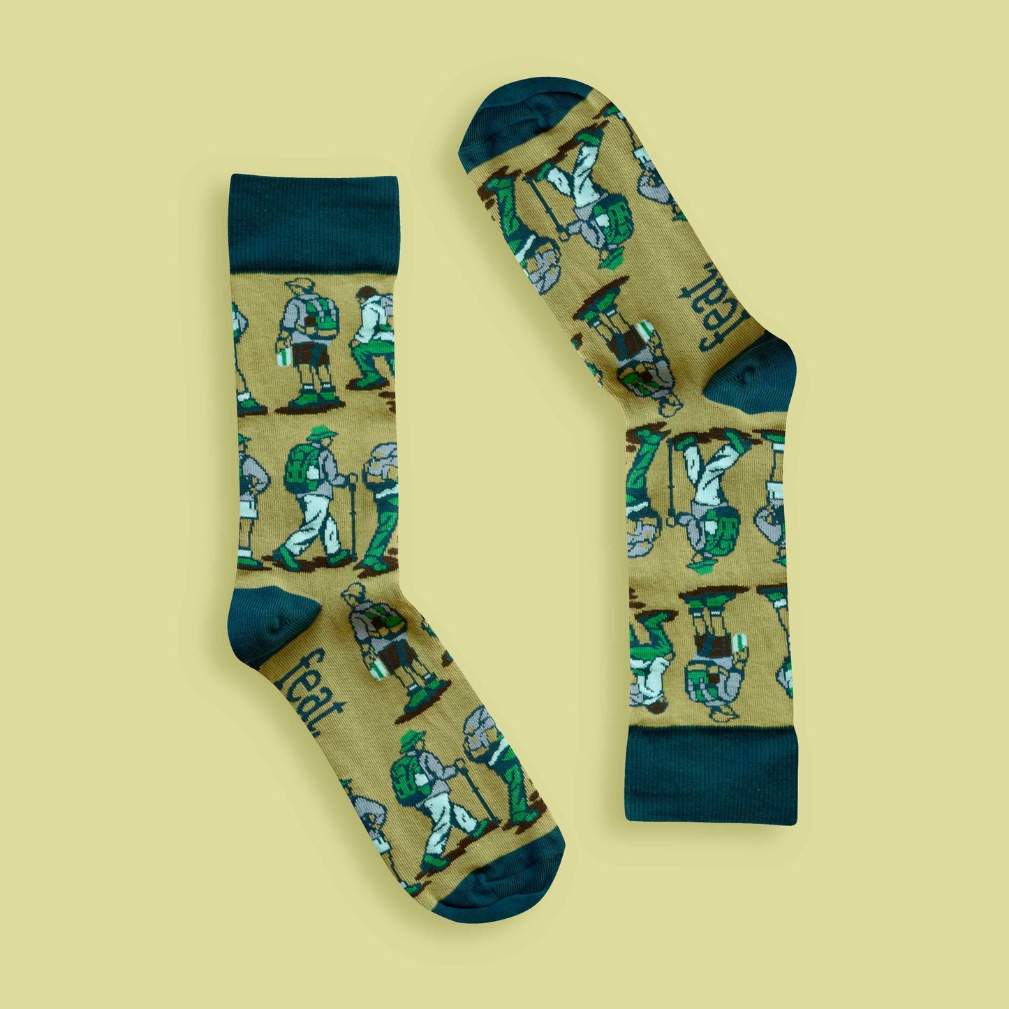 Men’s ‘Take a Hike’ socks | Designer Hikers Pattern socks