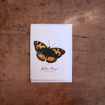 Yellow Pansy Butterfly Greeting Card