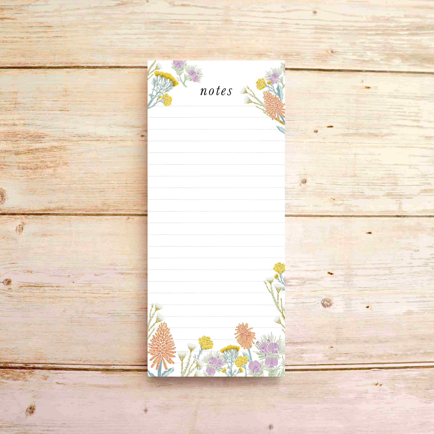 ‘Notes’ Wildflower Magnetic List Pad