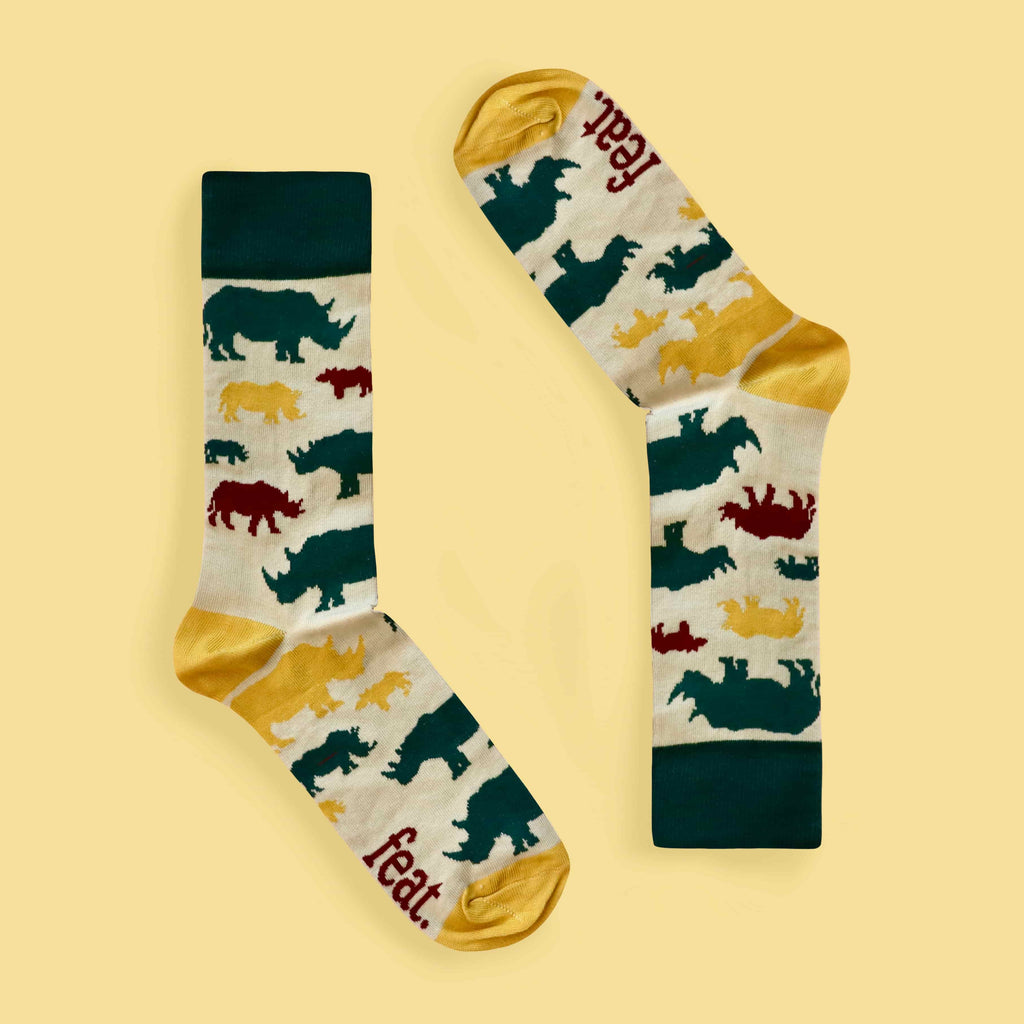 Men’s Milk & Forest Rhino socks