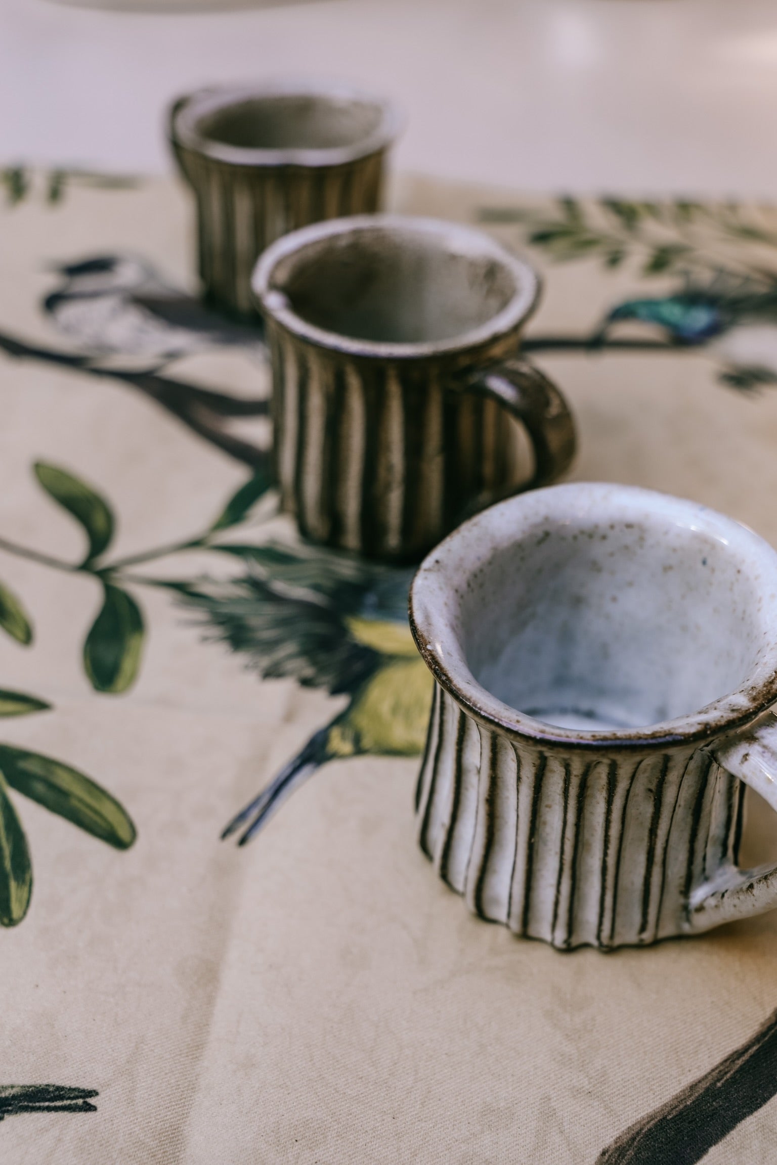 Handmade Fluted Mugs