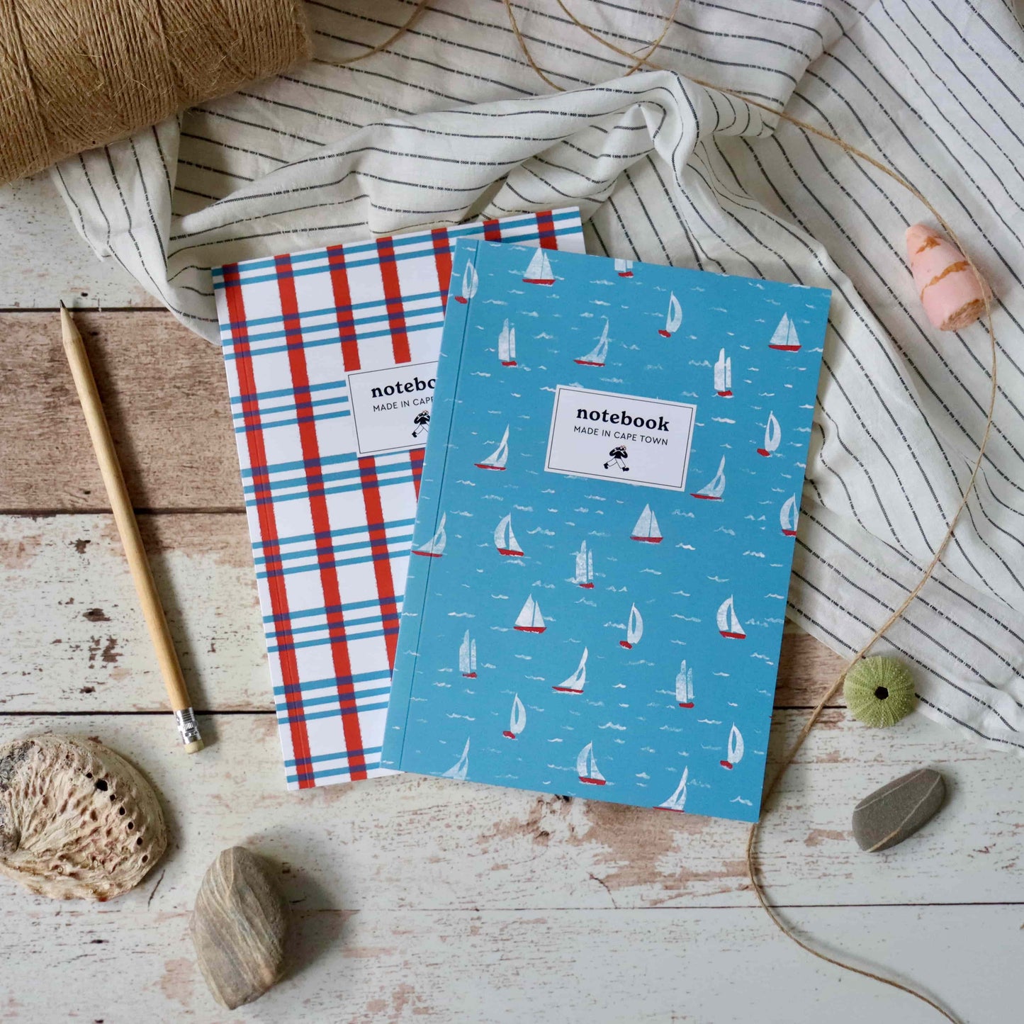 2-pack Sailboat & Plaid Notebooks