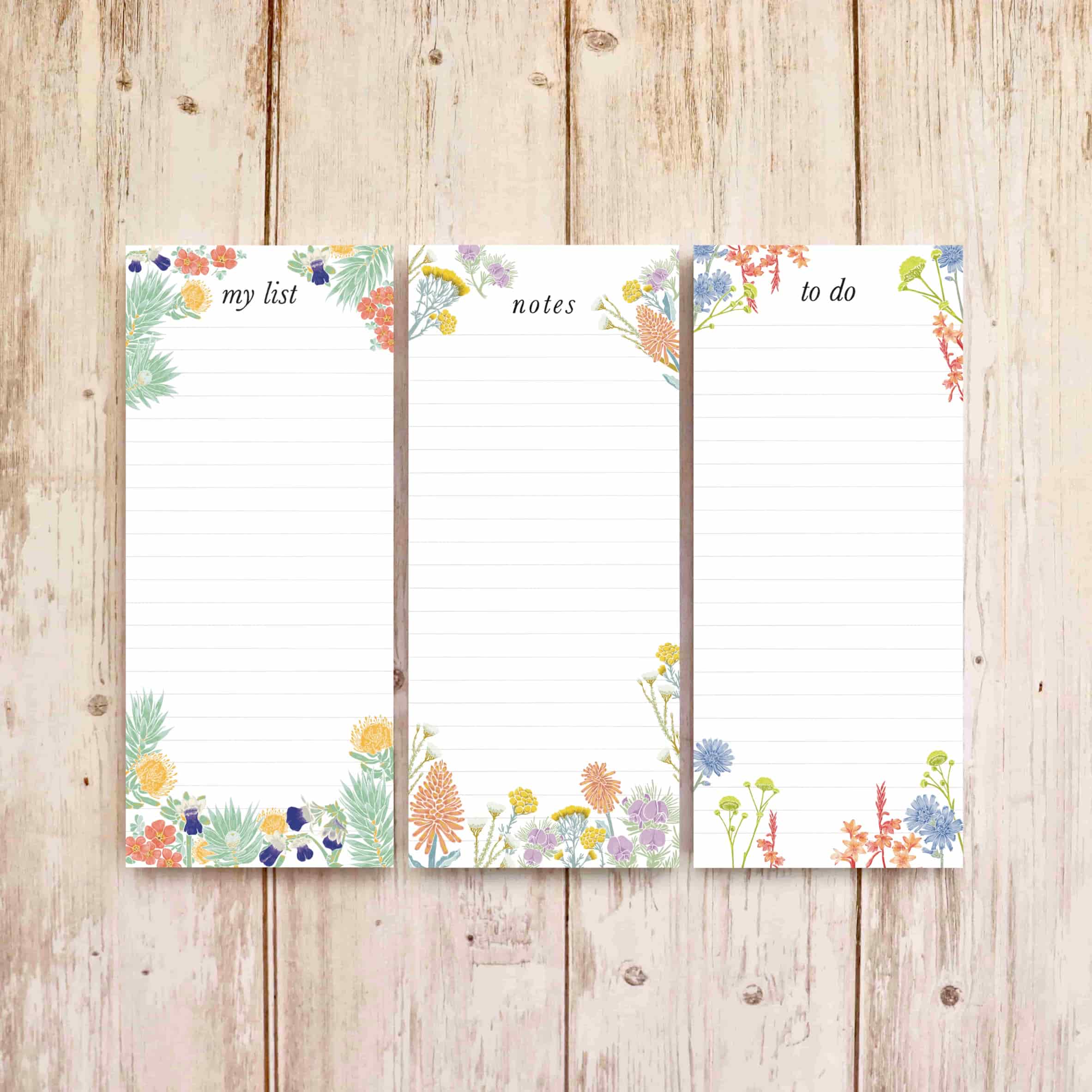 3-Pack Wildflower Magnetic List Pads