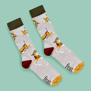 Men's Khaki Stag Party socks