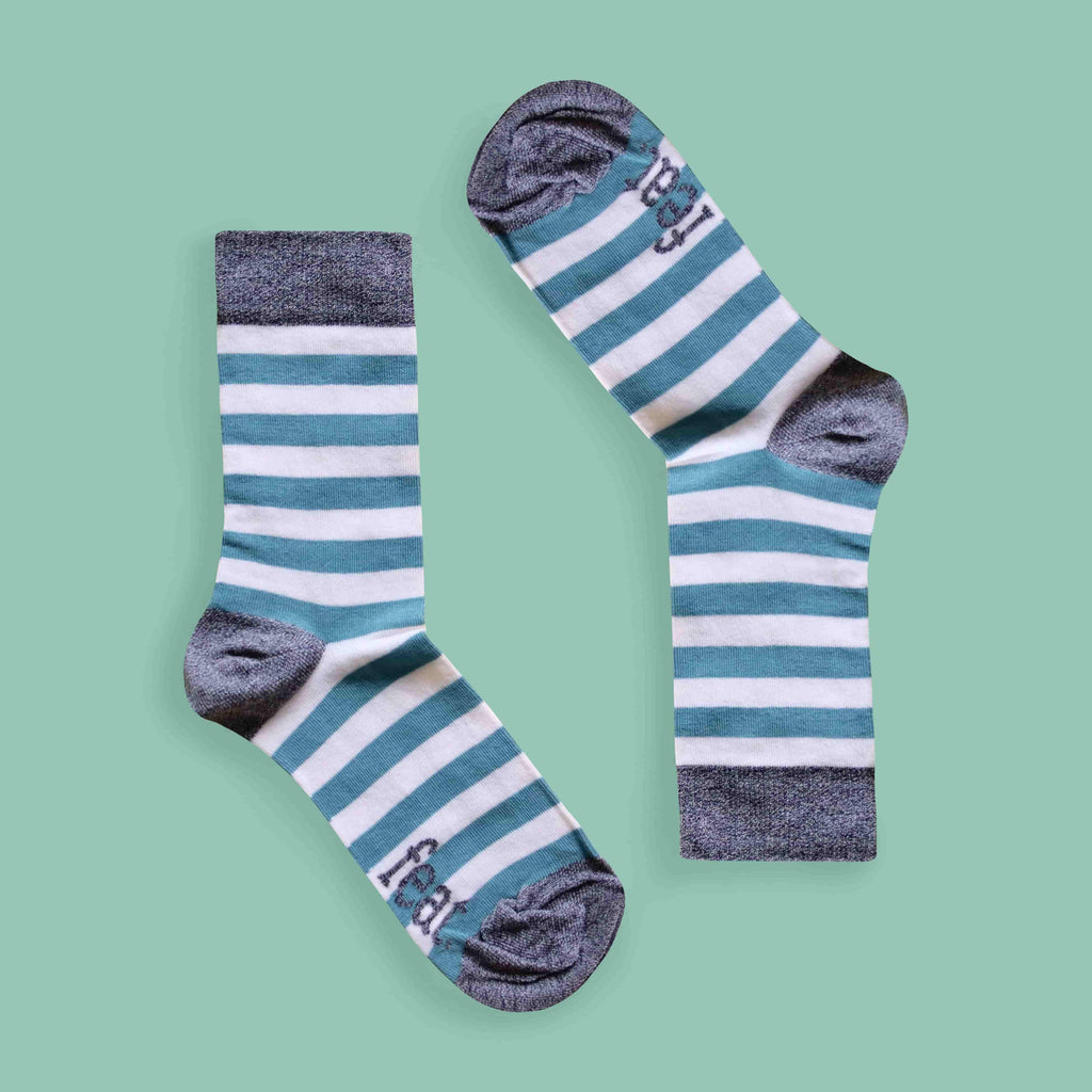 Ladies’ Sage & Speckle Stripe socks