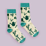 Ladies’ Cultivate socks with sage accents