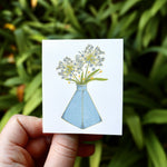 Agapanthus Flower Vase Greeting Card