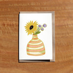 Sunflower Vase Greeting Card