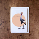 Crowned Crane Greeting Card