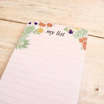 ‘My List’ Wildflower Magnetic List Pad